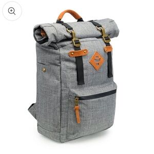Revelry Gray Backpack with Brown Details